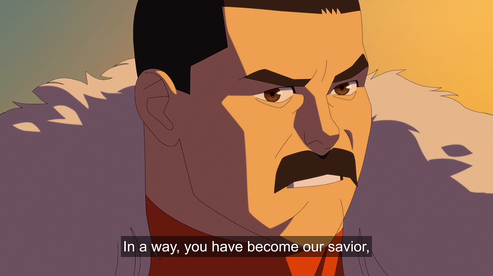 Thragg acknowledges Mark: "In a way, you have become our savior."