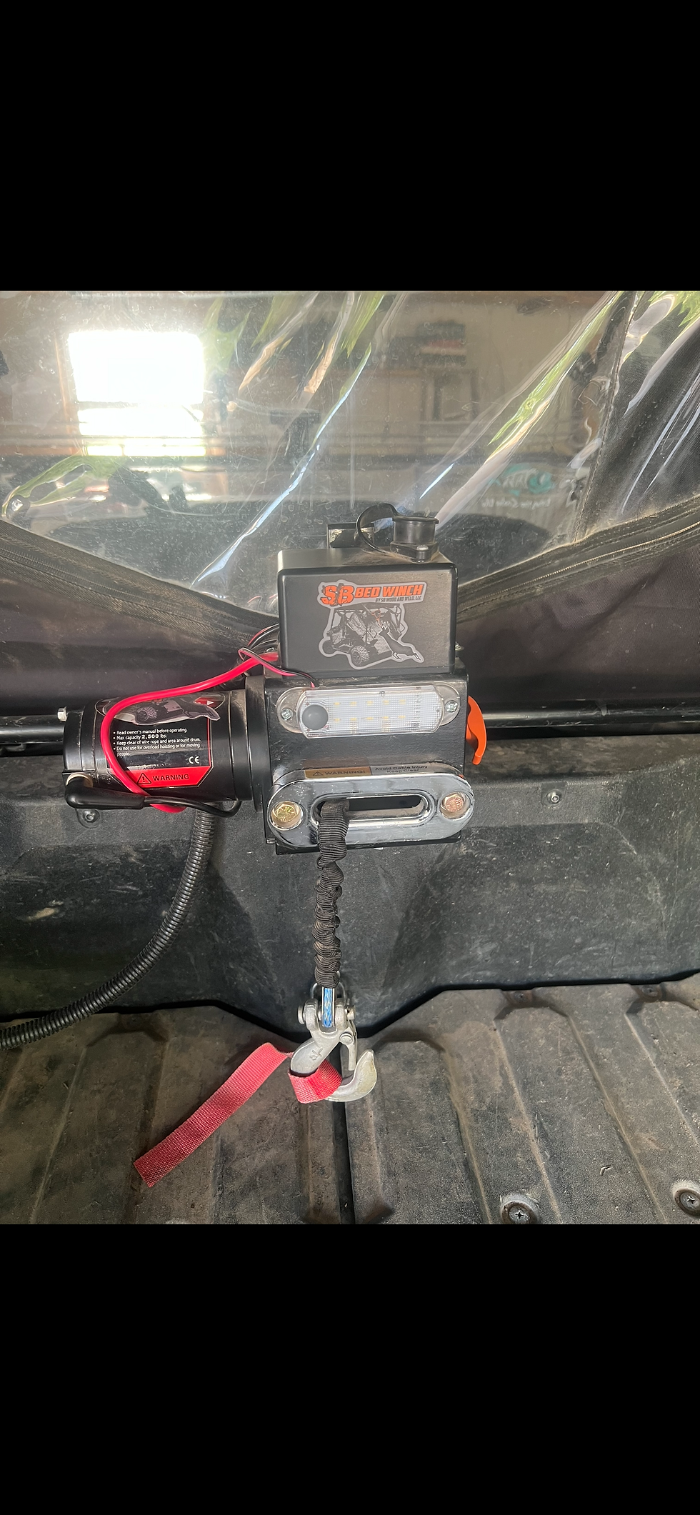 Honda Pioneer 1000-6 Bed Winch Kit installed by SB Wood and Weld