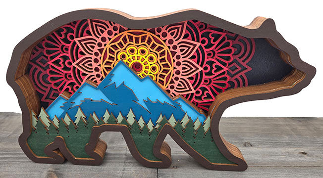 Mandala Sunrise Bear