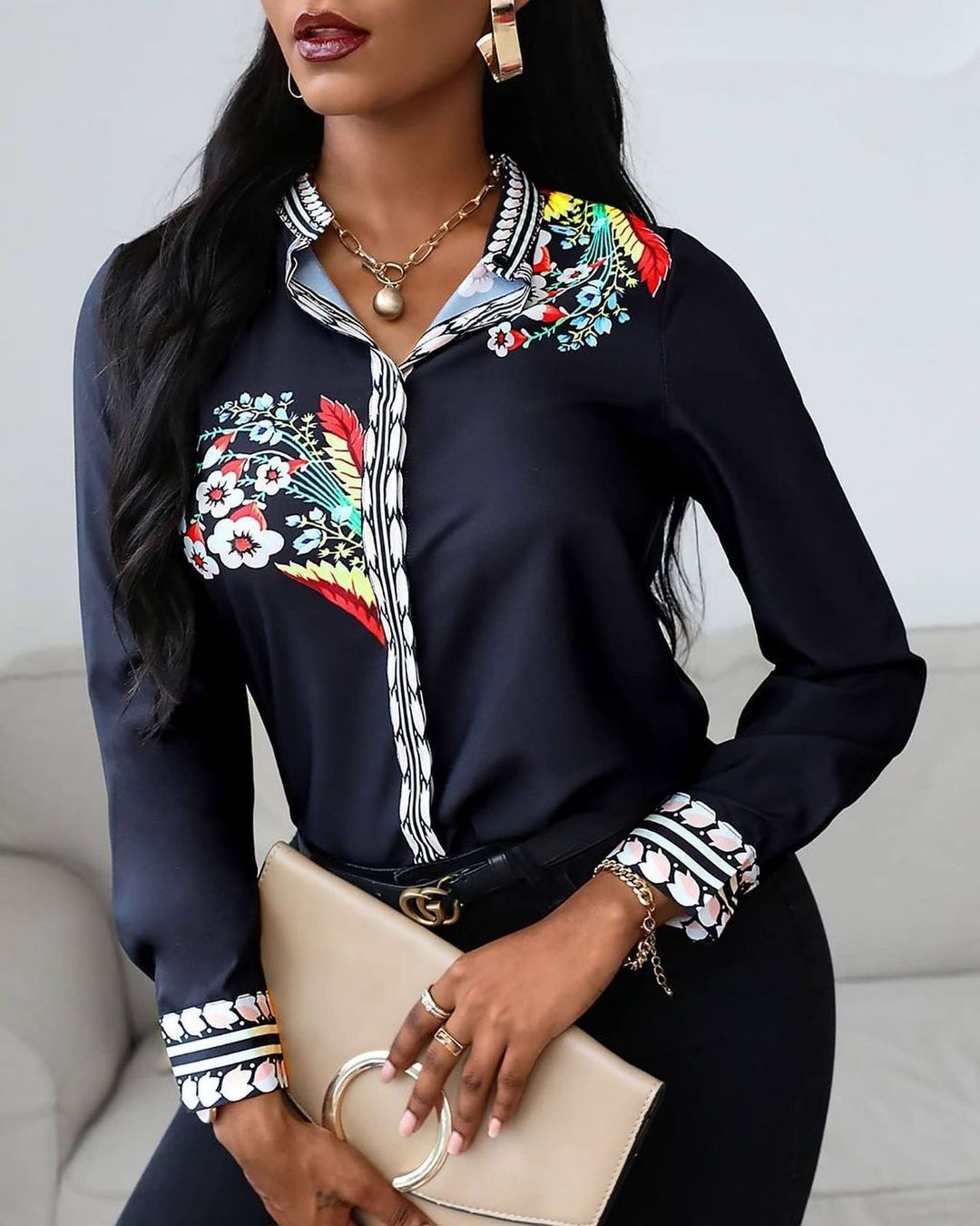 Jennyfer Krep Kumaş Gömlek