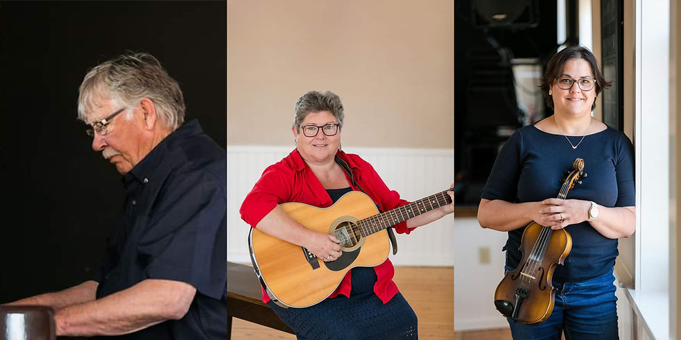 Ceilidh Aug 14 - Chaisson Trio: Louise Chaisson MacKinnon, Kevin Chaisson and fiddler Sheila MacKenzie