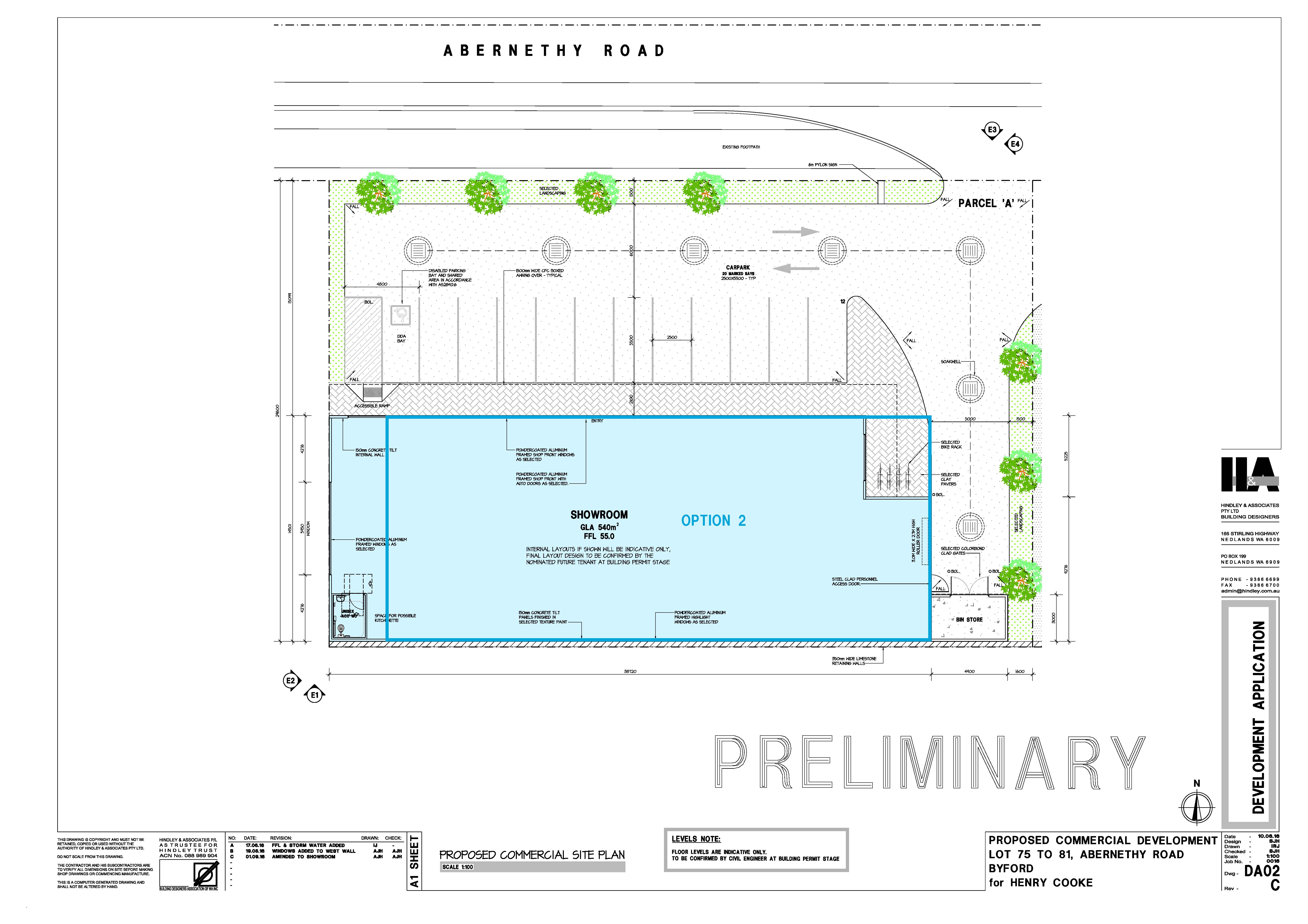 DA02(C) - SITE PLANS - OPTION 2