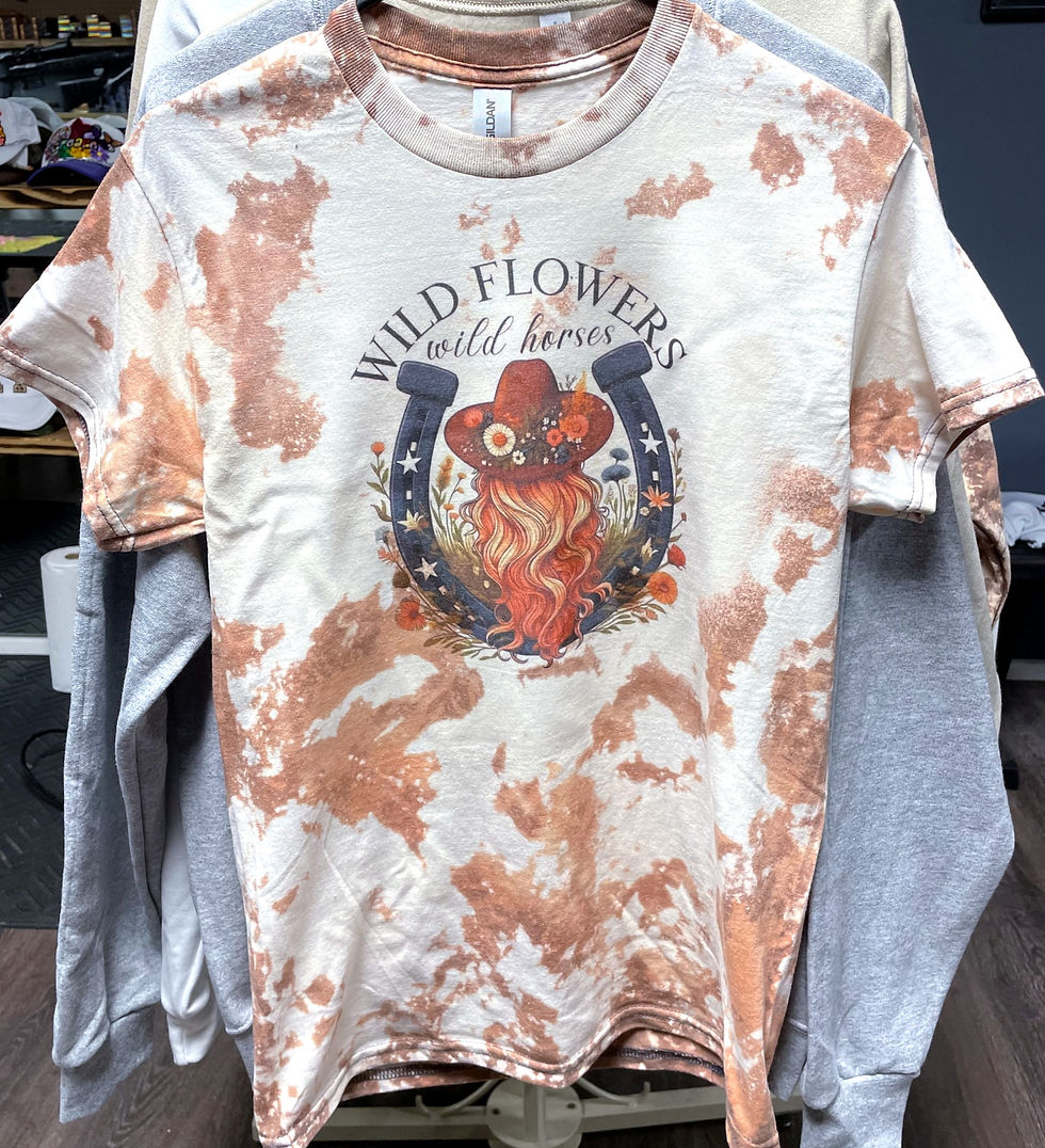 Wild Flowers Bleached Short Sleeve Tee