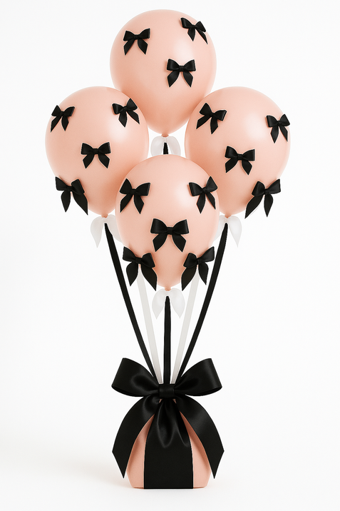 Balloon bouquet in pastel colors for picnic celebration. Charlevoix, Michigan