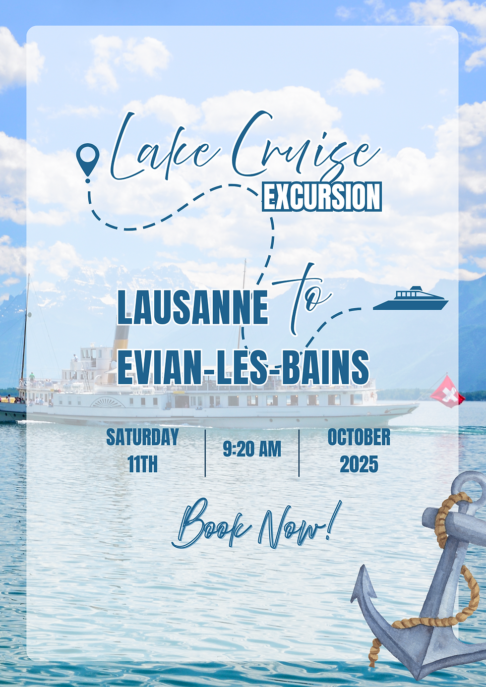 Lausanne to Évian-les-Bains Lake Cruise