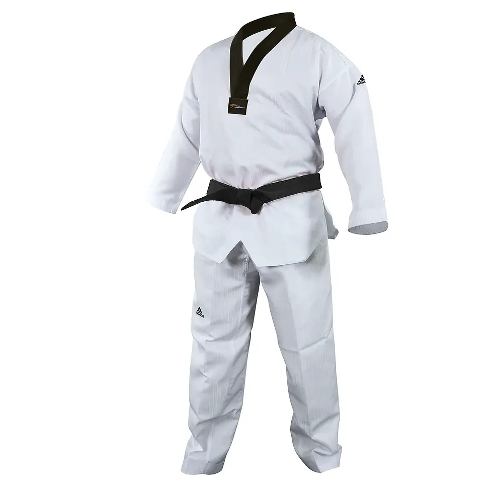 Thumbnail: Adidas adi-Start III 3 Stripes Taekwondo White Uniform with 3 Stripes (White Col