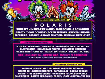 FROTH & FURY FEST 20206 FINAL LINE UPS ANNOUNCED