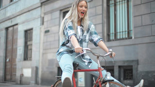 Riding through the city on your way to the office
