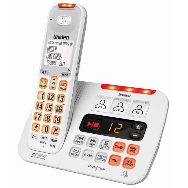 Uniden SSE45W Sight and Sound Enhanced Cordless Home Phone