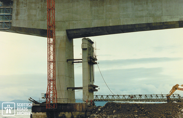 Skye Bridge - Temporary Support Pier.