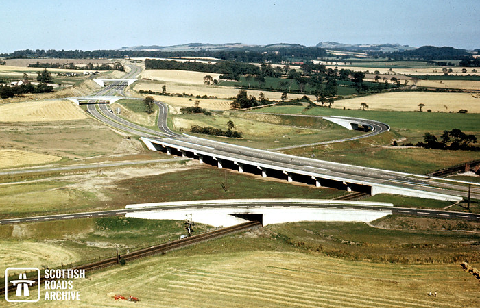 M90 Motorway - Aerial view of Masterton Interchange (September 1964).