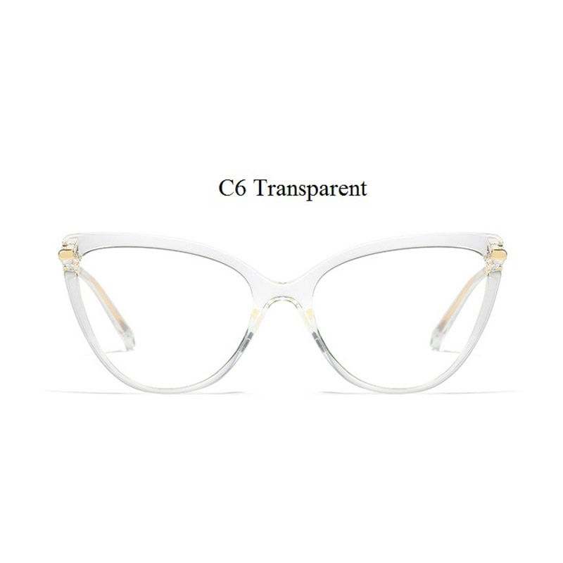 Thumbnail: Acetate Cat Eye Glasses Frame Modern Design Optics 