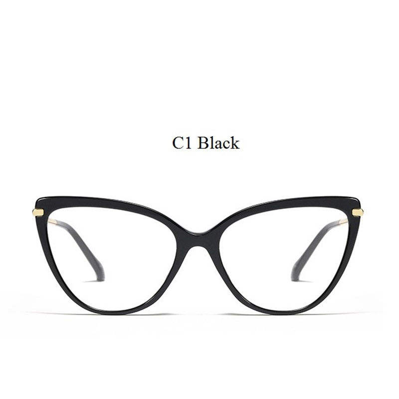 Thumbnail: Acetate Cat Eye Glasses Frame Modern Design Optics 