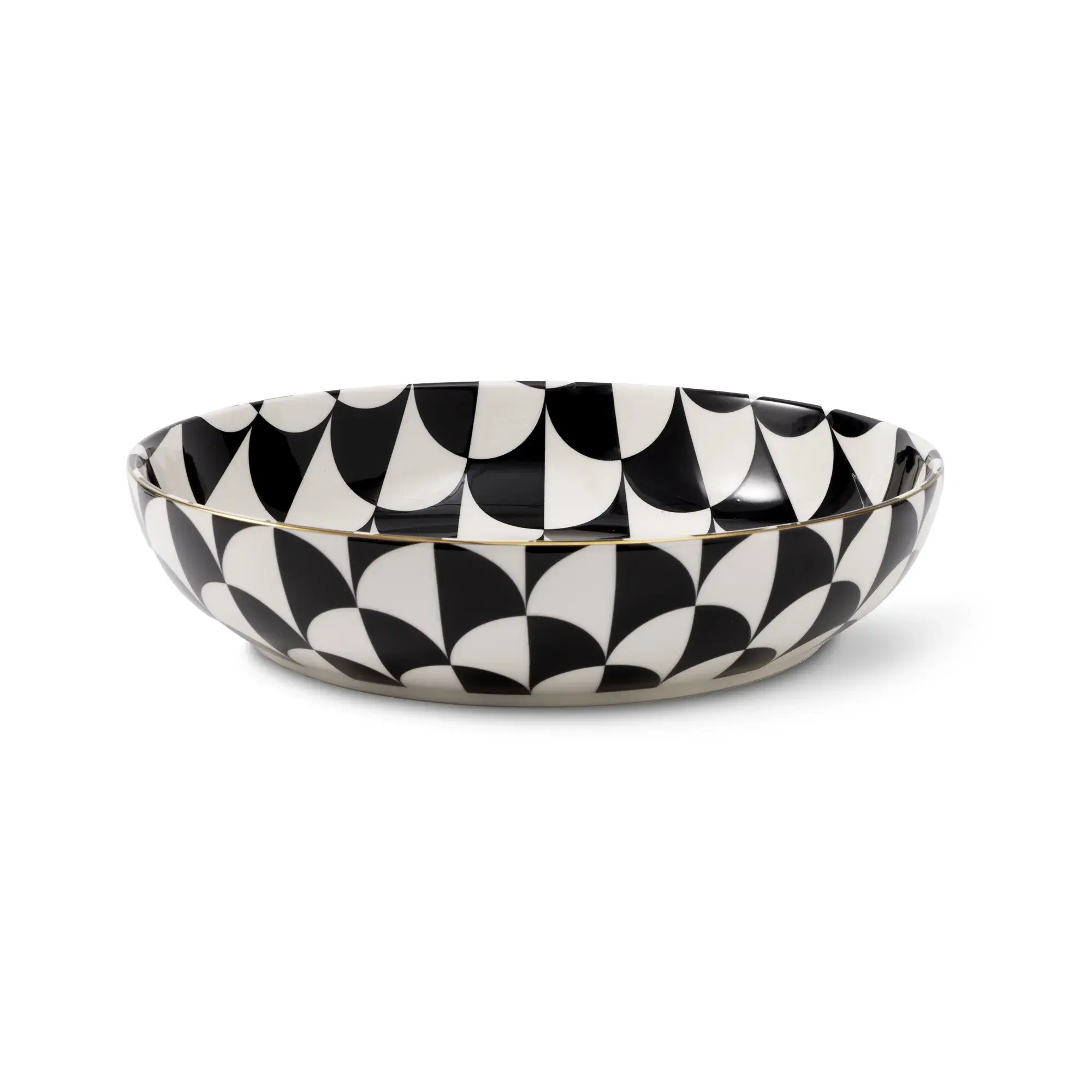Black & White Ceramic Serve Bowl