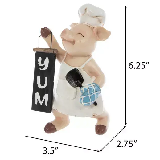Thumbnail: Chef Pig Holding Sign Figurine