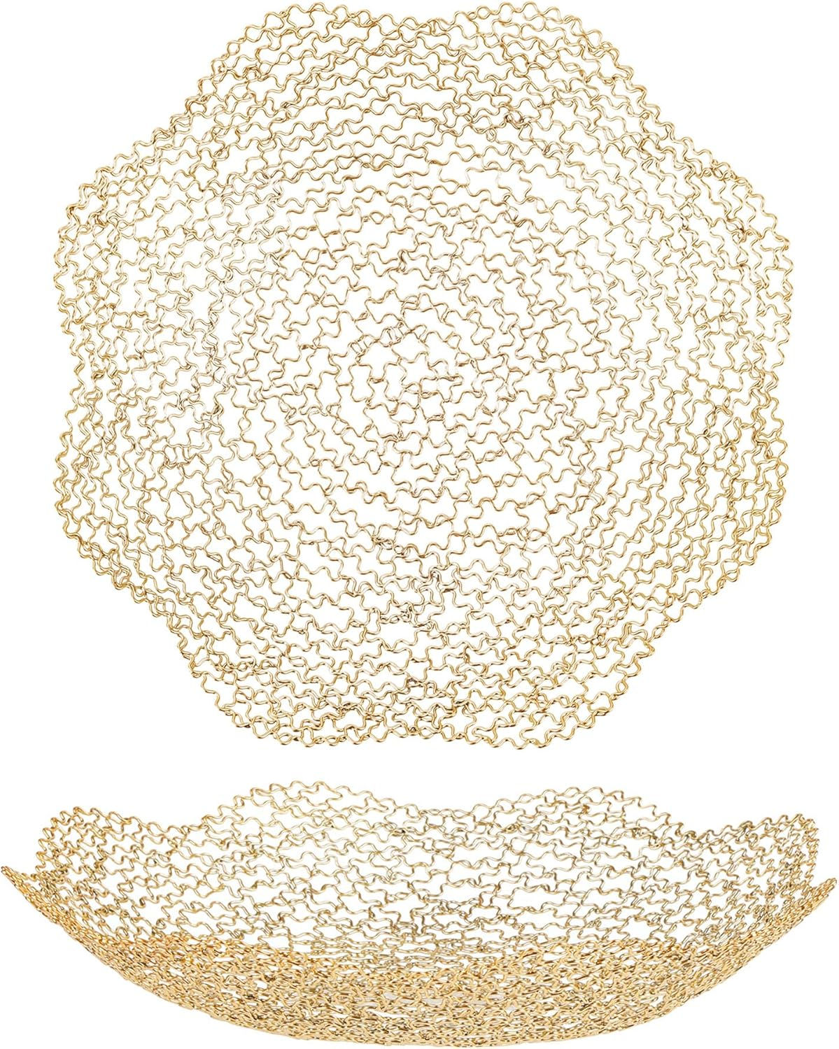 Gold Fruit Bowl Basket