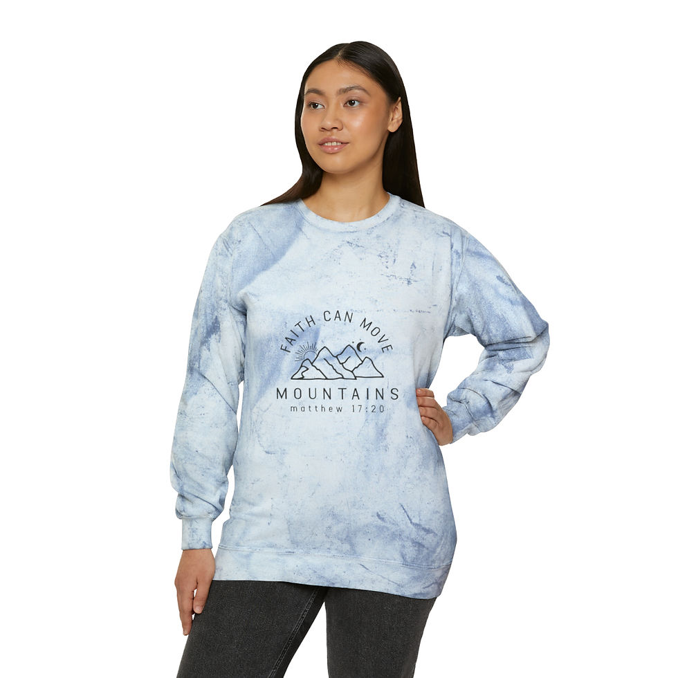 Thumbnail: Moving Mountains Faith Color Blast Crewneck Sweatshirt