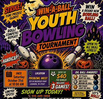 Win-A-Ball Youth Bowling Tournament at Probowl West