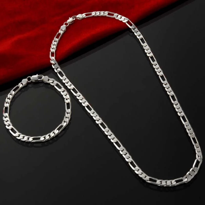 Veda 4 mm Chain Bracelet & Necklace Set
