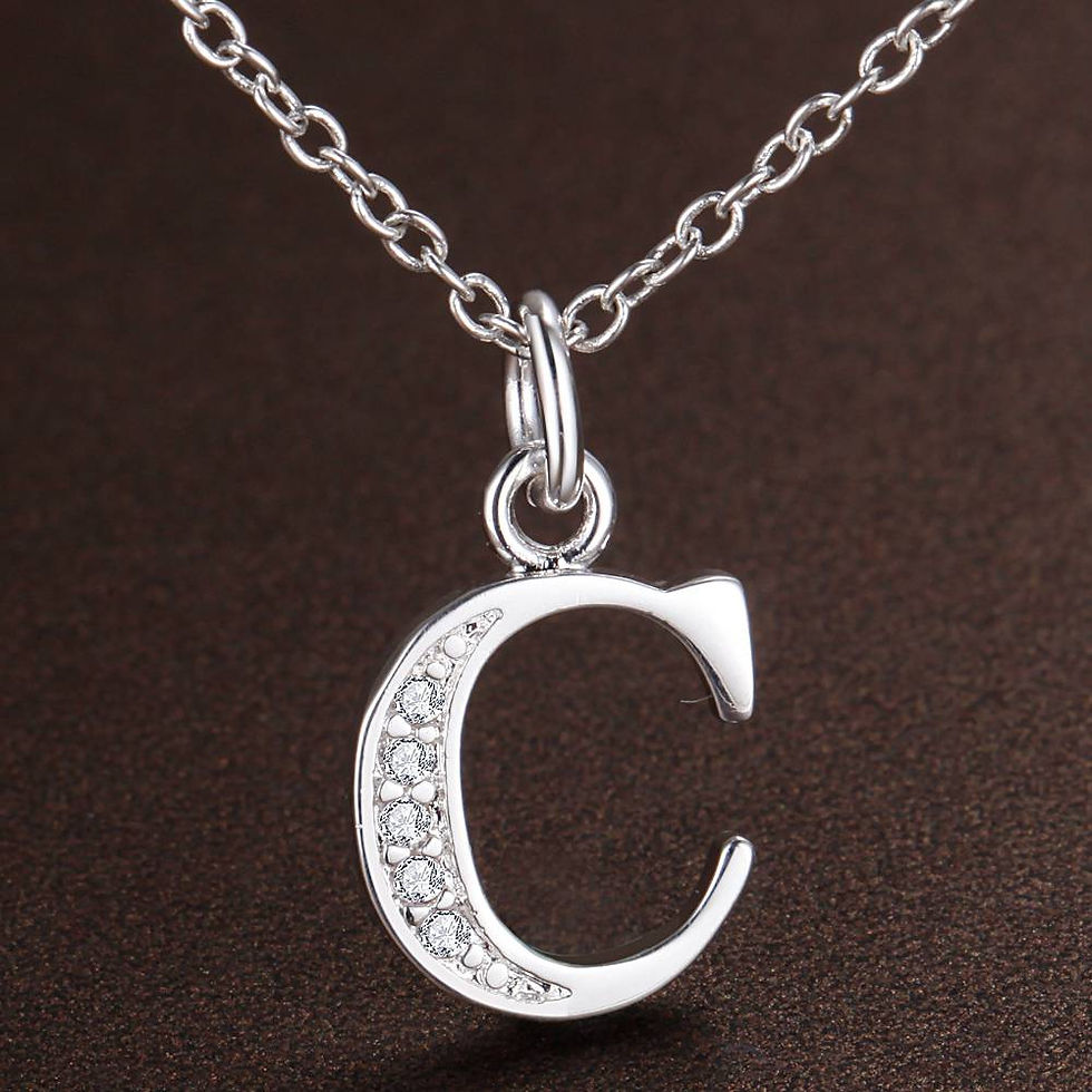 Thumbnail: Celine Letter Pendant Necklace