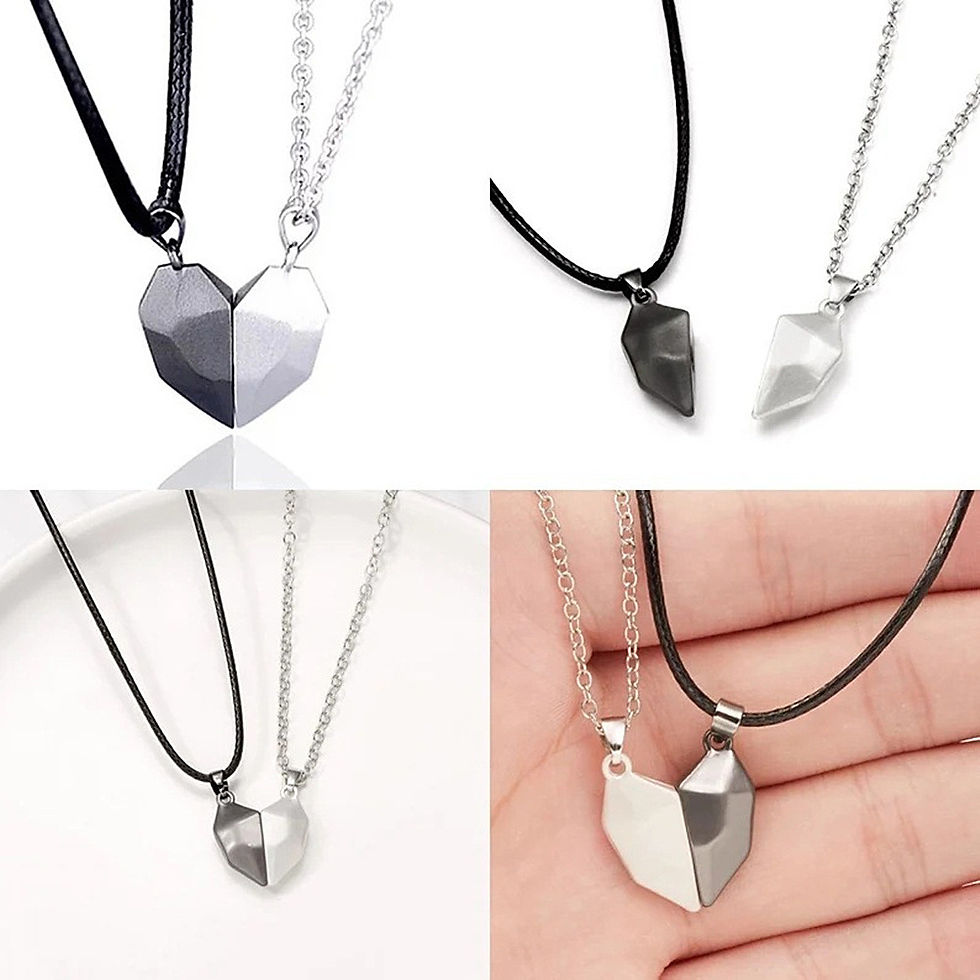 Thumbnail: Carys Magnetic Heart Necklace Set