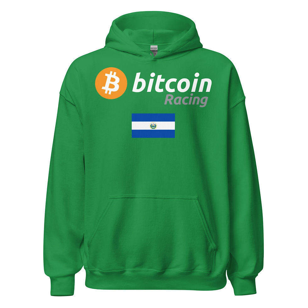 Thumbnail: Bitcoin racing x El Salvador Unisex Hoodie