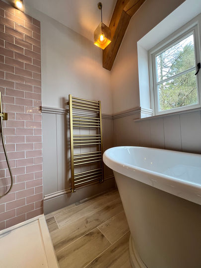 Family bathroom, Little Greene China Clay