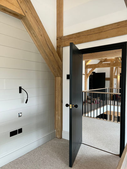black doors and architraves