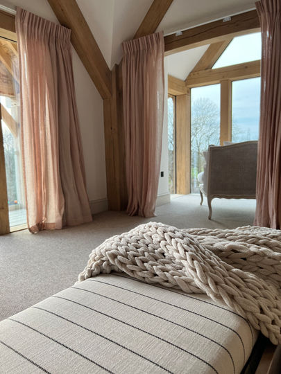 soft neutrals accent pink sheer curtains or romance