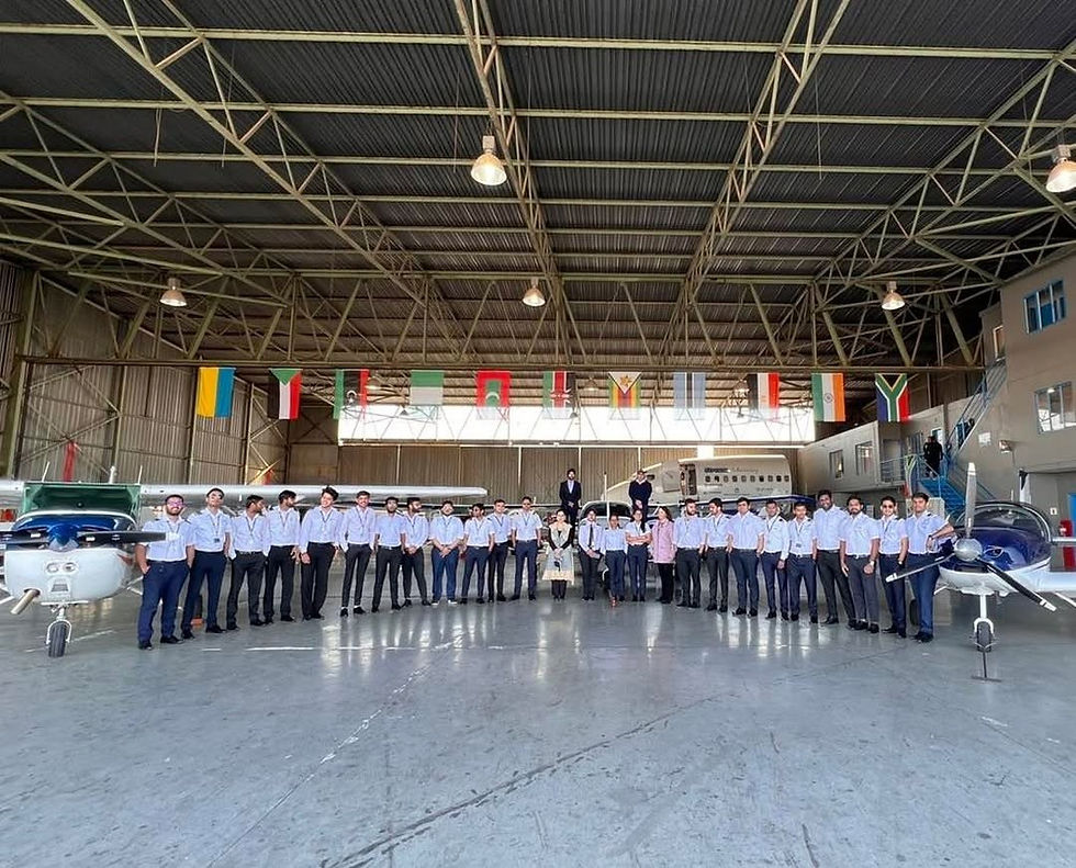 Cadet Pilots posing with aircraft