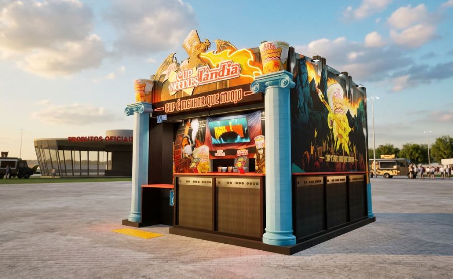 Cup Noodles terá três espaços e vendedores ambulantes no Rock in Rio 2026