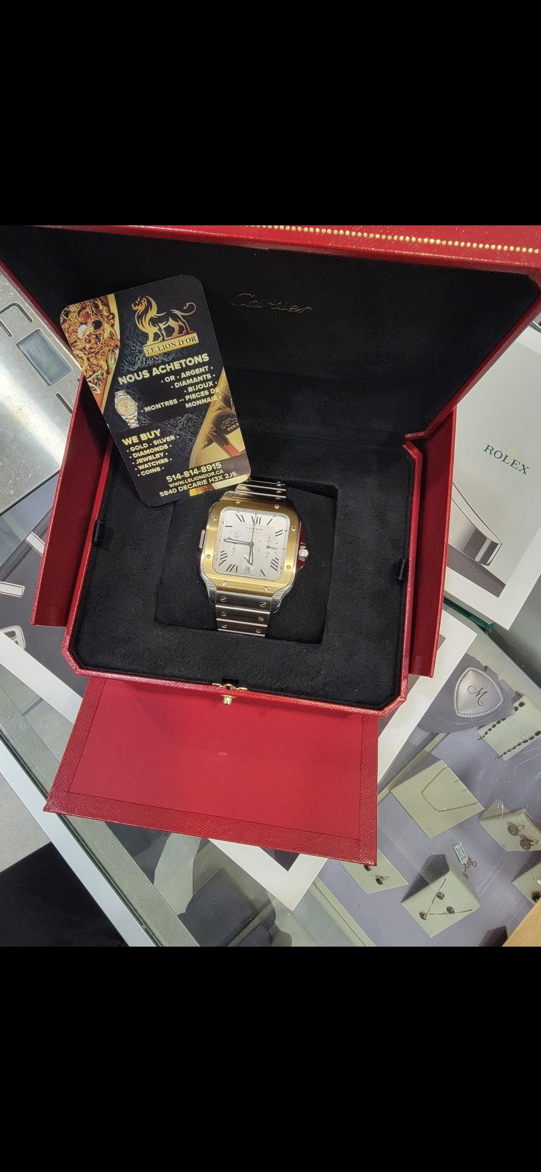 A distinctive rectangular timepiece — Le Lion d’Or