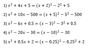 Example of Completing the Square