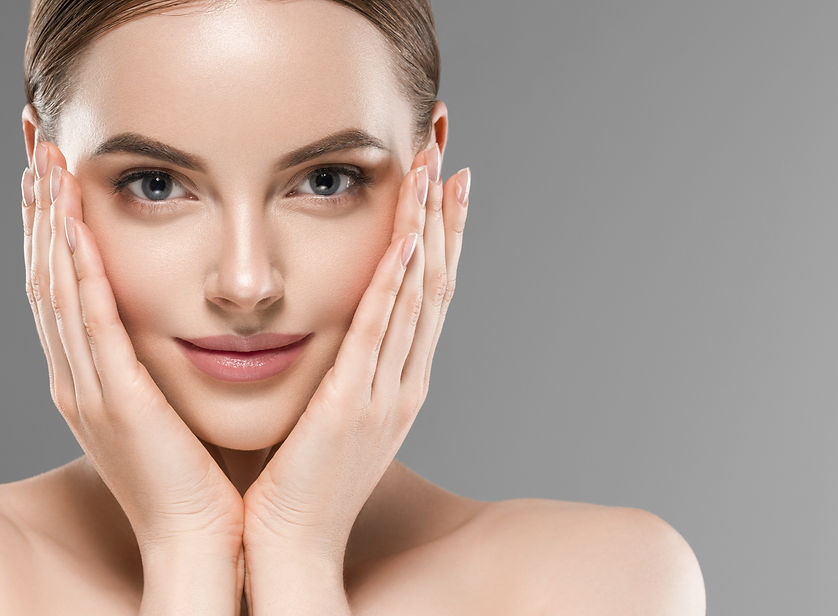 Healthy skin woman natural makeup beauty