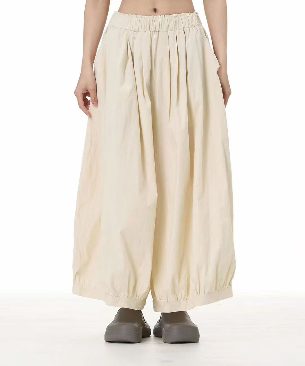 Thumbnail: 3925 , cream cotton pants 