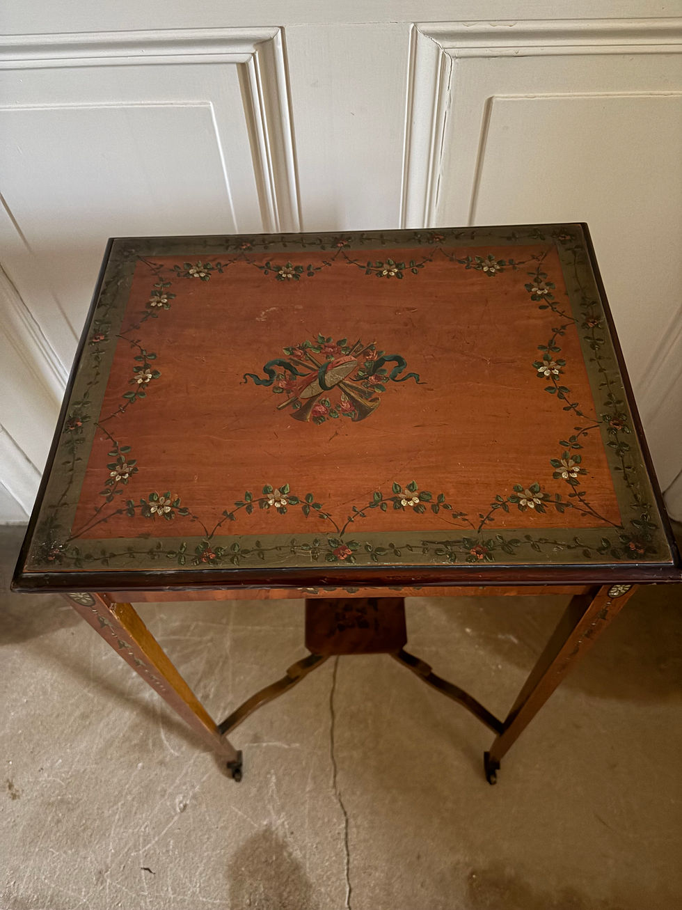 Thumbnail: An Edwardian Satinwood and Painted Side Table