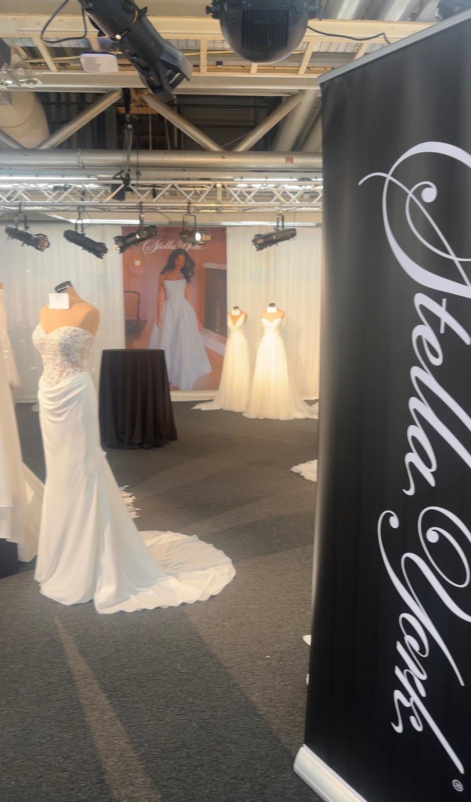 Claire and the Wedding Belles Love team discovering upcoming bridal fashion trends at Harrogate Bridal Fashion Week.