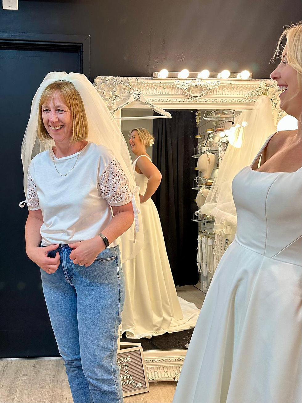 Size inclusive wedding dress shopping in Staffordshire with beautiful bridal gowns available to try on