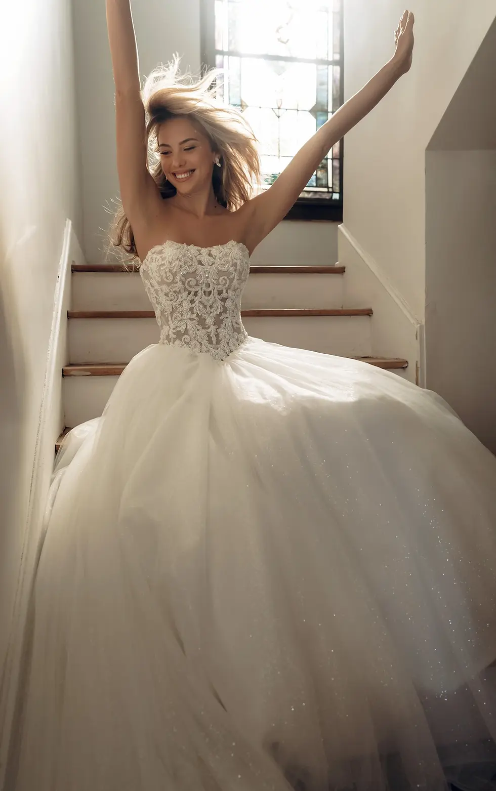 Stella York SY8301+ plus size wedding dress at Wedding Belles Love Staffordshire featuring a sweetheart neckline, pearls