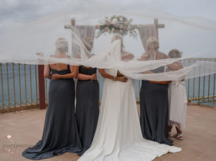 Bride in a romantic destination wedding setting in Zakynthos, Greece.