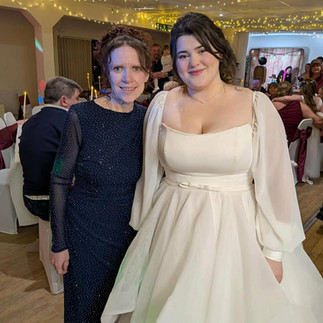 Beautiful curvy bride in her wedding dress on her special day in Staffordshire