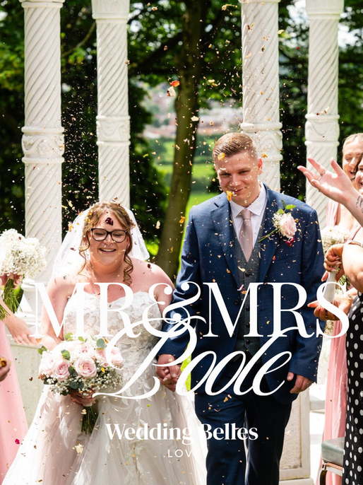 Real bride wearing a Stella York wedding dress at Thornbury Hall wedding venue.