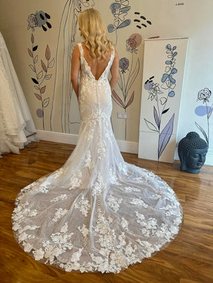 Madi Lane Tamsin, Wedding Belles Love Bridal Boutique, Wedding Dresses Near Me, Staffordshire, Wedding Dresses Near Crewe, Modern Fitted & Flare Wedding Dress With Train , Wedding Dresses Near Me Stoke-on-Trent