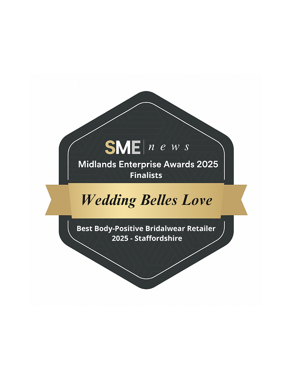 Claire & Darci Award Winning Wedding Belles Love bridal boutique showcasing inclusive wedding dress collection in Staffordshire