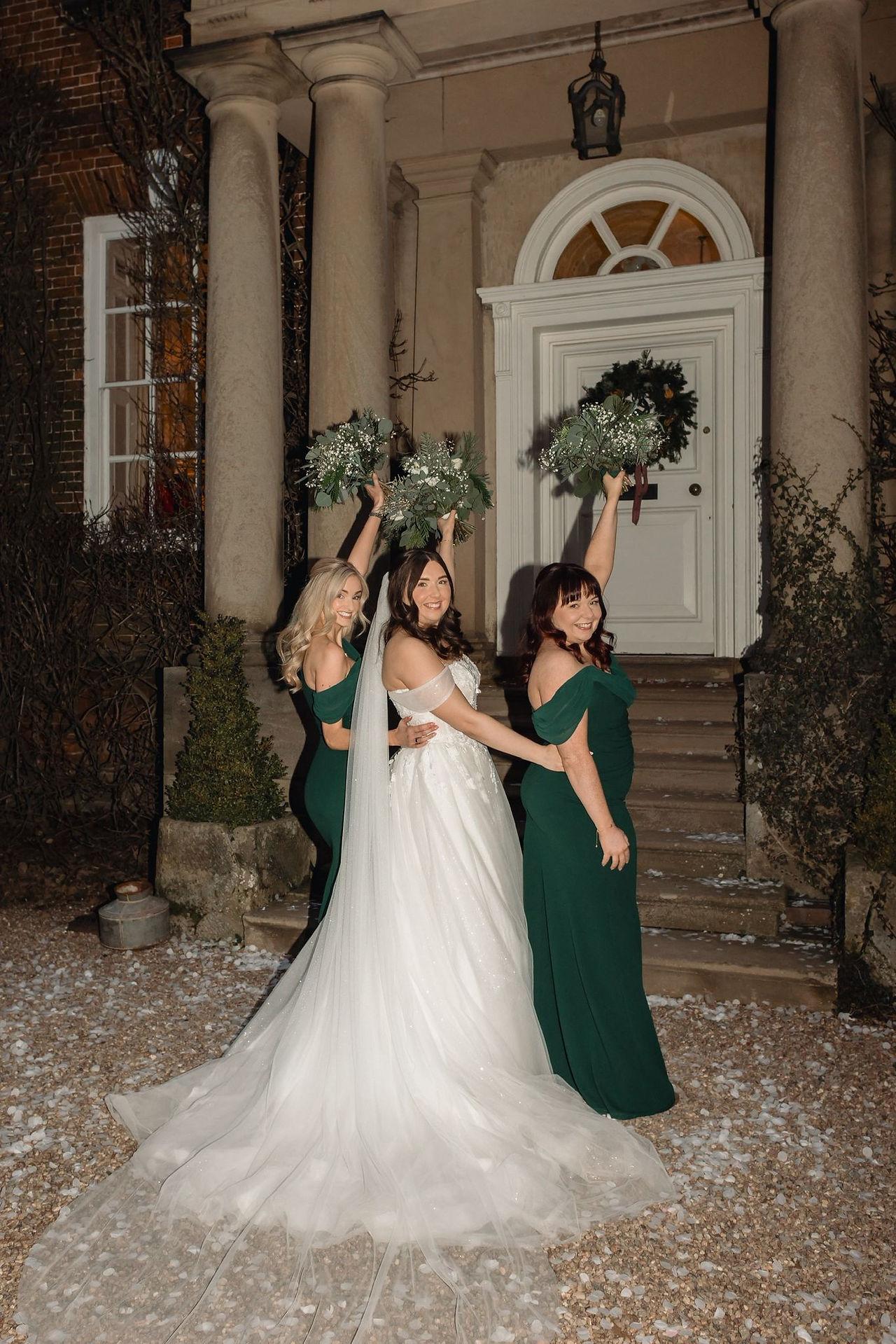 Bride enjoying her wedding day in a relaxed and happy moment