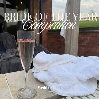 Bride of the Month spotlight showcasing a Wedding Belles Love bride in her dream dress, glowing with happiness and confidence