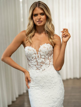 Madi Lane Thane, Wedding Belles Love Bridal Boutique, Wedding Dresses Near Me, Staffordshire, Wedding Dresses Near Crewe, Modern Fitted & Flare Wedding Dress With Train , Wedding Dresses Near Me Stoke-on-Trent