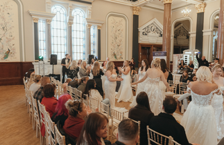 Final catwalk lineup showcasing the full bridal collection.