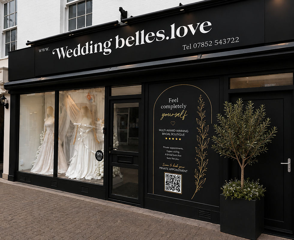 Wedding Belles Love bridal boutique in Stone Staffordshire with luxury wedding dresses on display