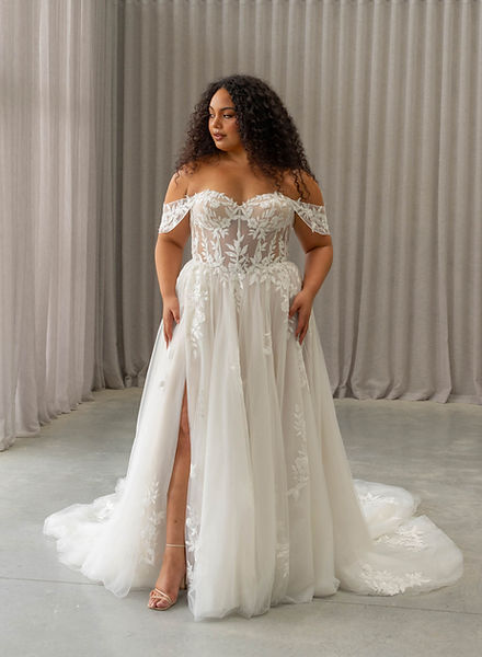 Madi Lane Twyla, Wedding Belles Love Bridal Boutique, Wedding Dresses Near Me, Staffordshire, Wedding Dresses Near Crewe, Modern Fitted & Flare Wedding Dress With Train , Wedding Dresses Near Me Stoke-on-Trent, Plus Size Wedding Dress Near Me